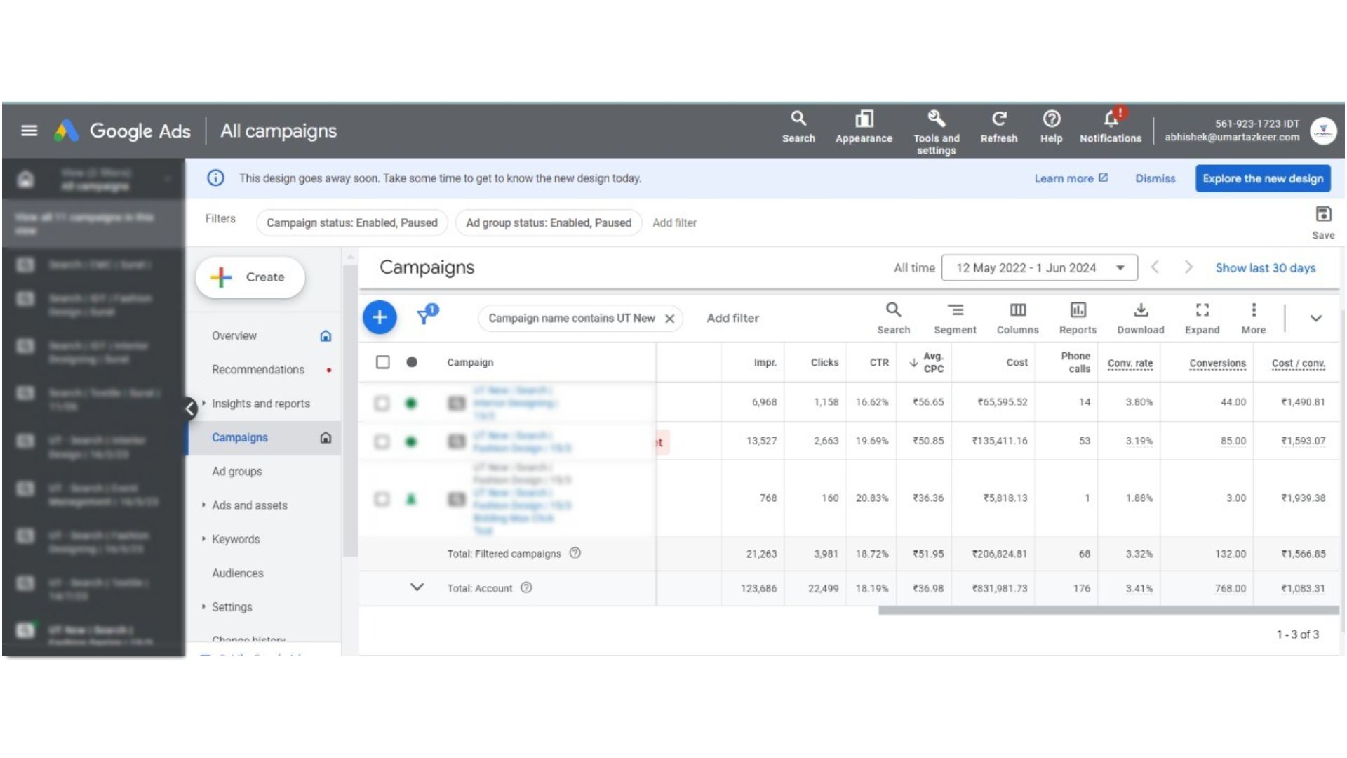 Google Ads Campaign Result 1